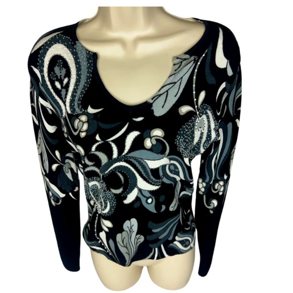 Cabo Scoop Neck light sweater Size S, Rayon, Nylon, Spandex